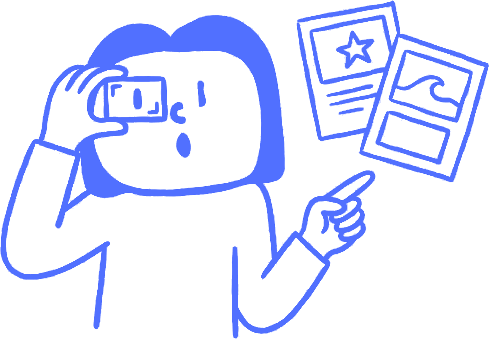 Hand-drawn illustration for Creative Direction and Campaign Strategy