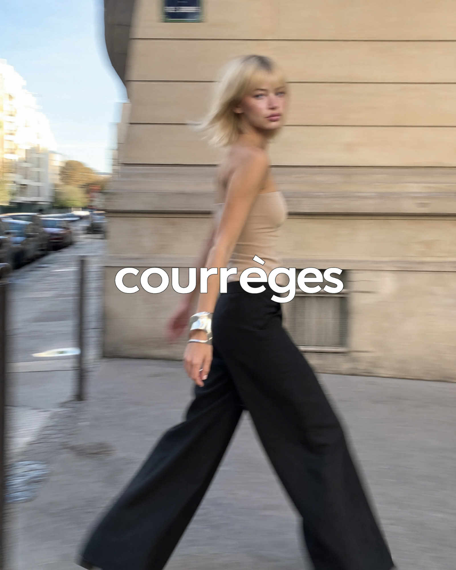 courrèges concept campaign still, geometric silhouette
