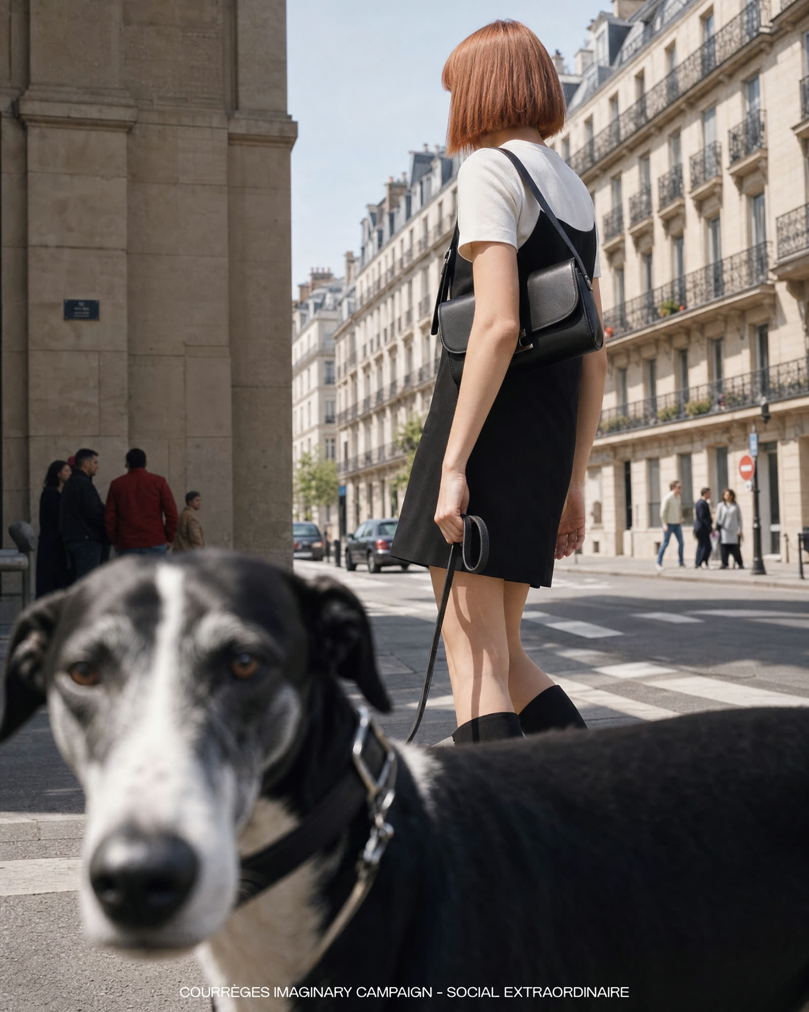 courrèges concept campaign still, minimal space